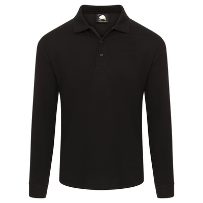 Weaver Long Sleeved Poloshirt | Black
