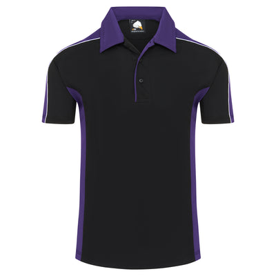 Avocet Wicking Poloshirt | Black - Purple