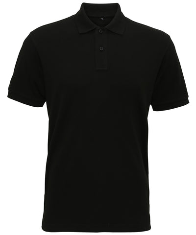 Mens super smooth knit polo | black