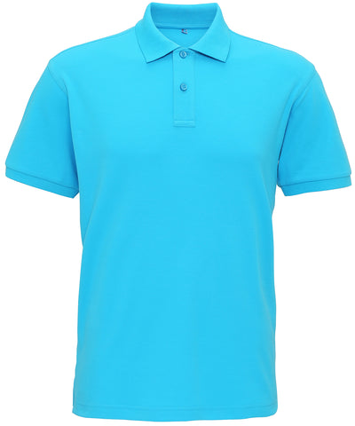Mens super smooth knit polo | turquoise