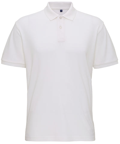 Mens super smooth knit polo | white