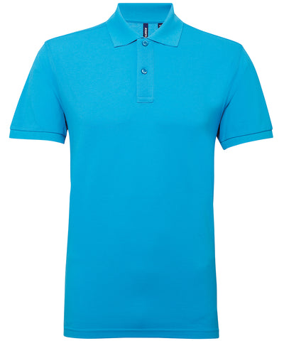 Mens polycotton blend polo | turquoise