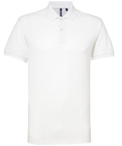 Mens polycotton blend polo | white