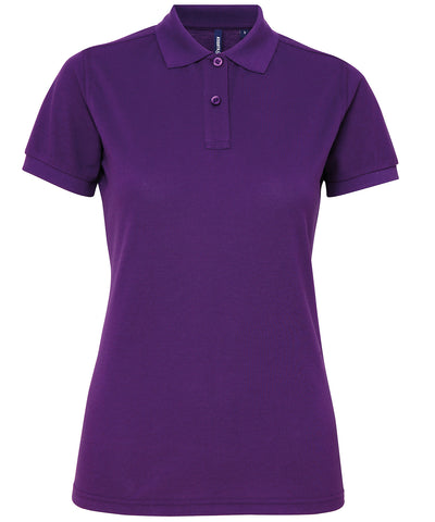 Womens polycotton blend polo | purple