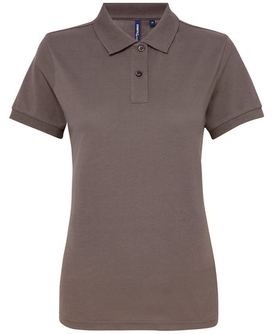 Womens polycotton blend polo | slate