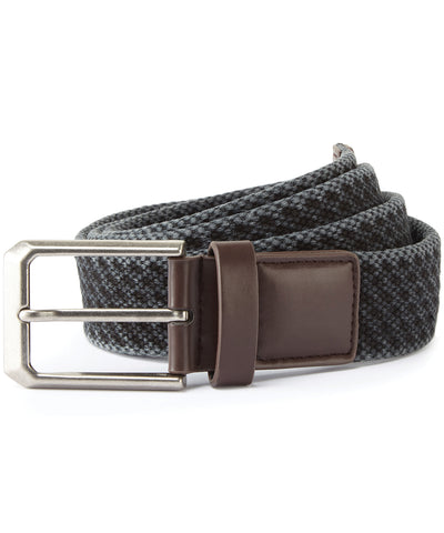 Mens vintage wash canvas belt | black