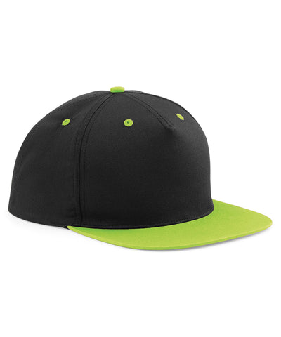 5-panel contrast snapback | black/lime green