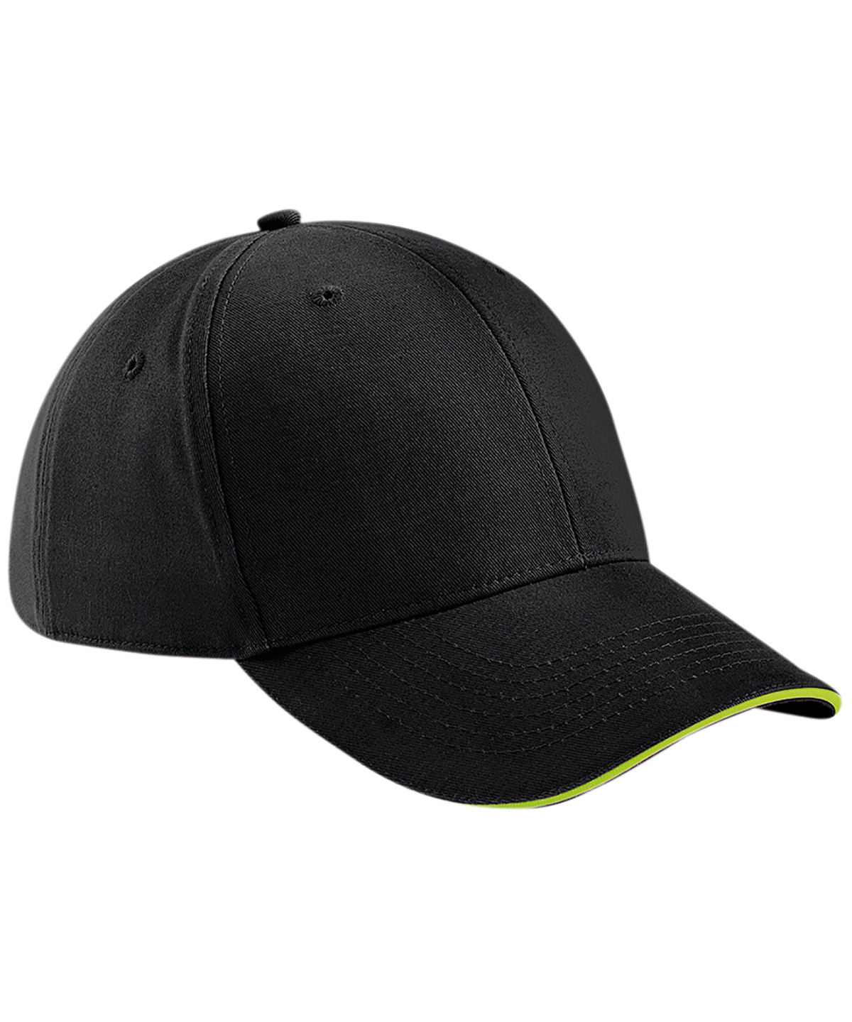 Athleisure 6-panel cap | black/lime green