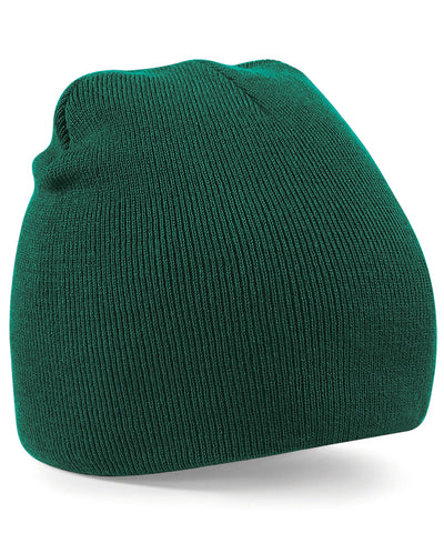 Two-tone pull-on beanie | bottle green