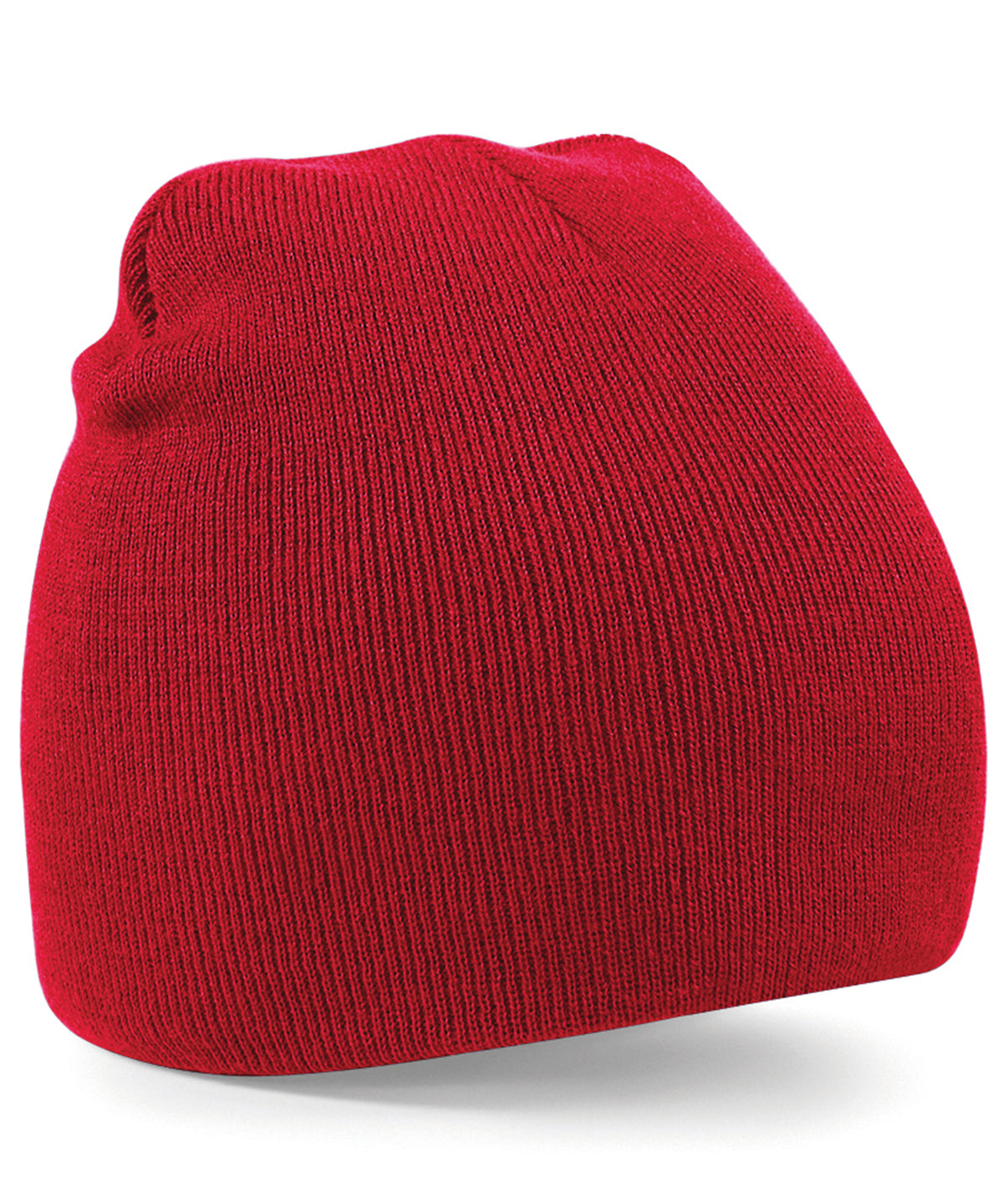 Two-tone pull-on beanie | classic red