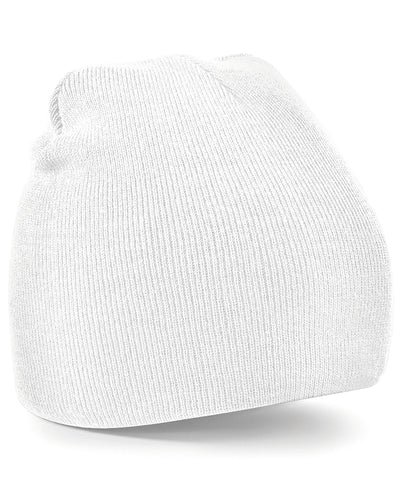 Two-tone pull-on beanie | white