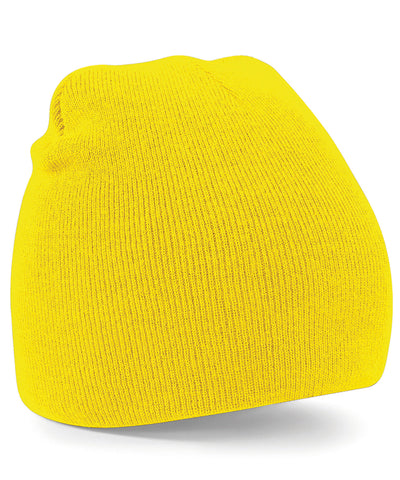 Two-tone pull-on beanie | yellow
