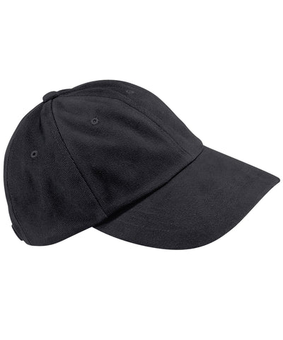 Low-profile heavy brushed cotton cap | black