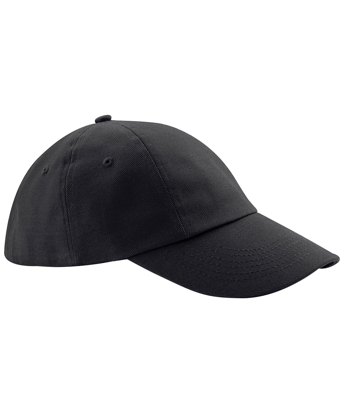 Low-profile heavy cotton drill cap | Black