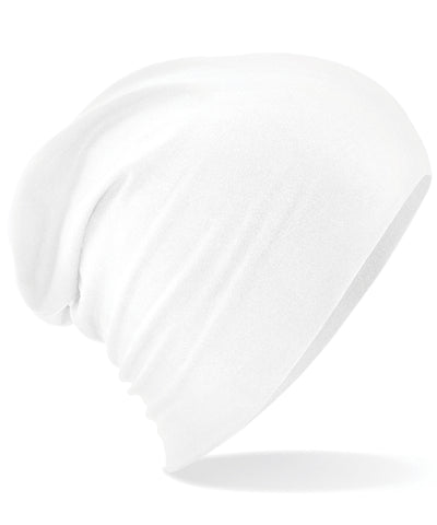 Hemsedal cotton slouch beanie | white