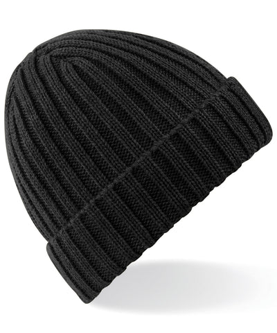 Chunky ribbed beanie | black