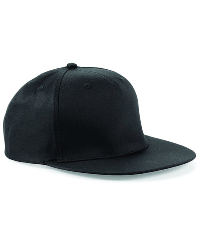 5-panel snapback rapper cap | black