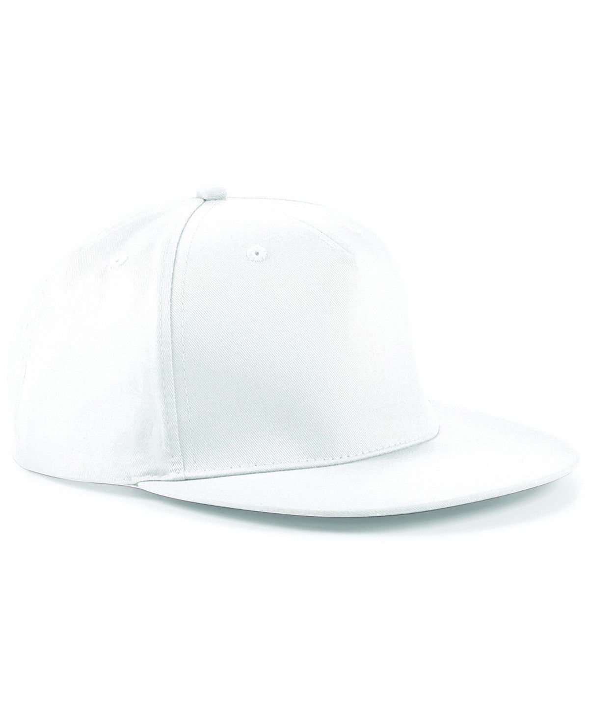 5-panel snapback rapper cap | white