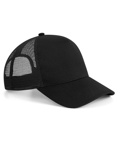 Microknit snapback trucker | black