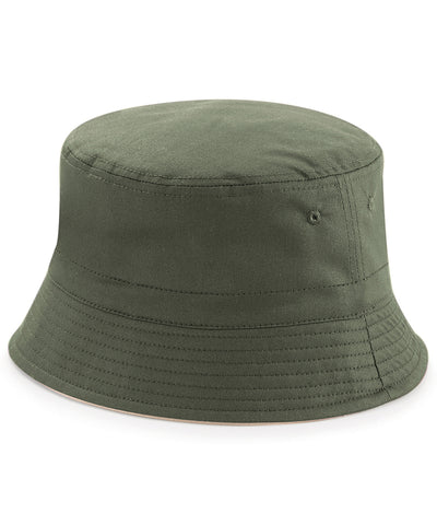Reversible bucket hat | olive green/stone