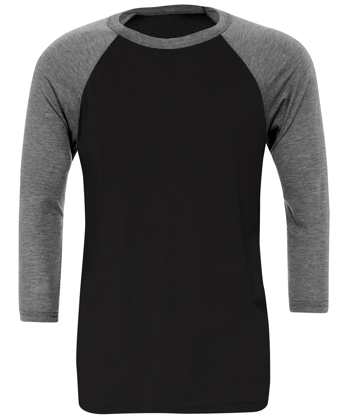 Unisex triblend  sleeve baseball t-shirt | black/deep heather