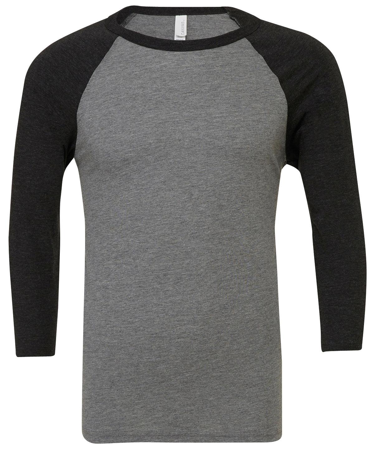 Unisex triblend  sleeve baseball t-shirt | deep heather/black