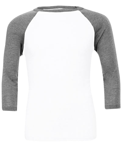 Unisex triblend  sleeve baseball t-shirt | white/deep heather
