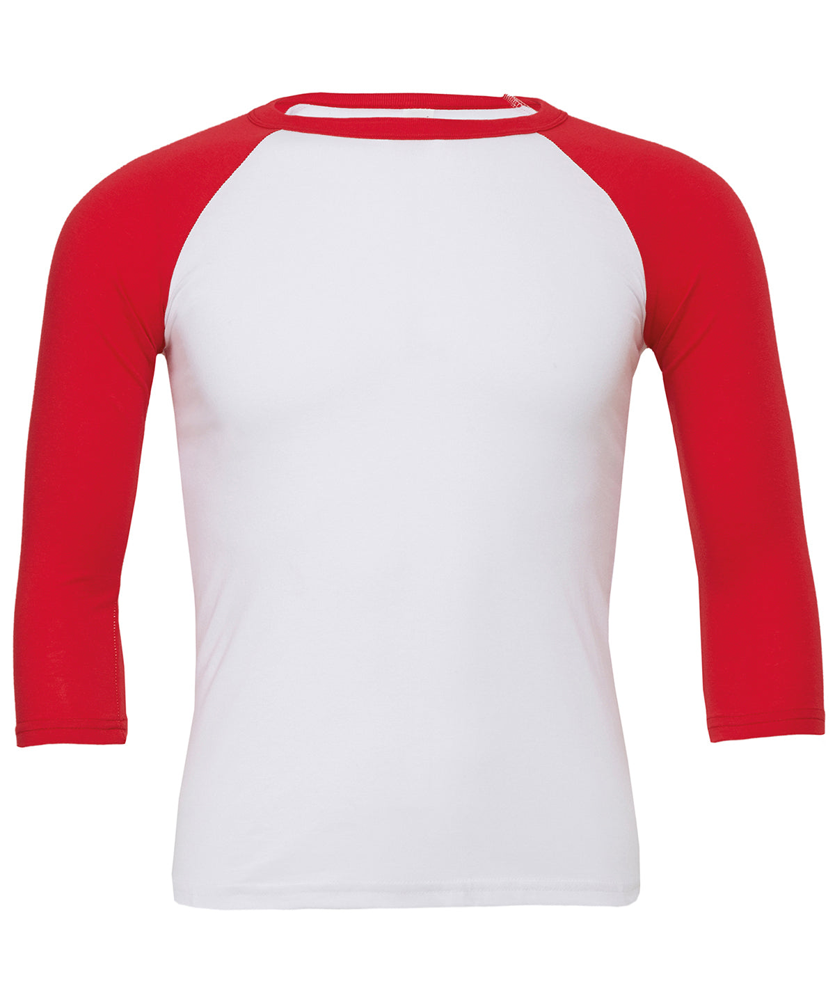 Unisex triblend  sleeve baseball t-shirt | white/red