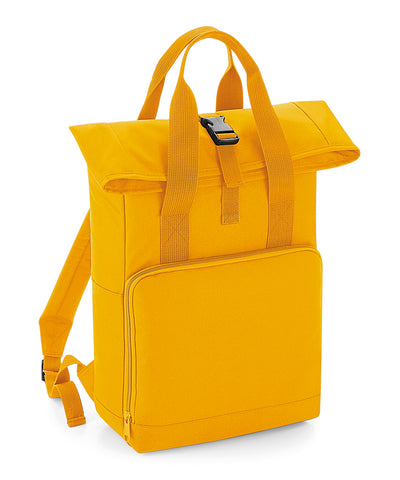Twin handle roll-top backpack | mustard