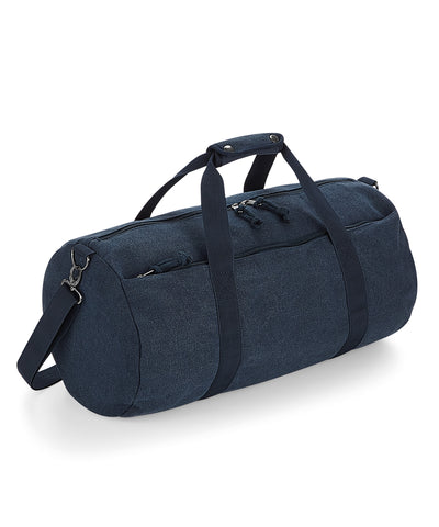 Vintage canvas barrel bag | vintage oxford navy