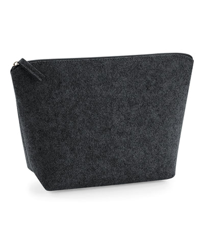 Felt accessory bag | charcoal melange