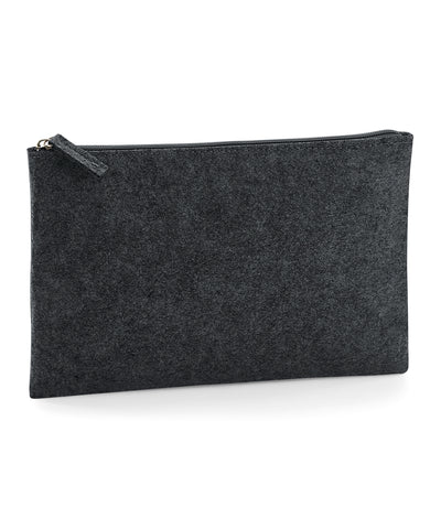 Felt accessory pouch | charcoal melange