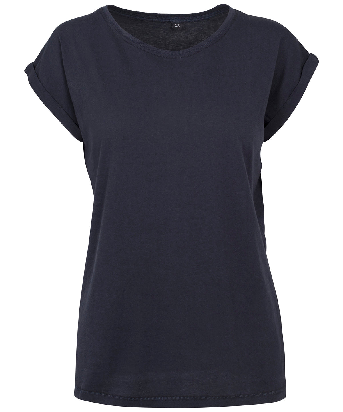 Womens extended shoulder tee | navy