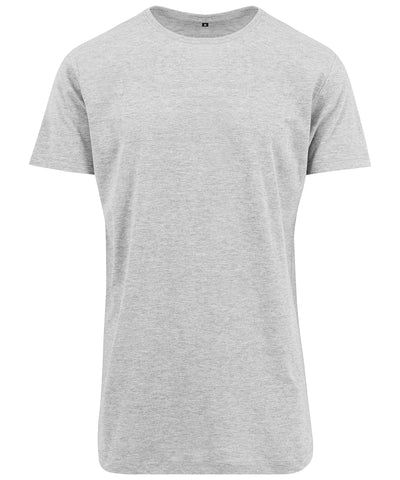 Shaped long tee | heather grey