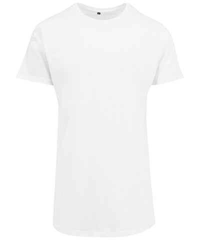 Shaped long tee | white