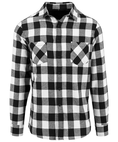 Checked flannel shirt | black/white