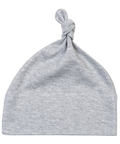 Baby one-knot hat | heather grey melange