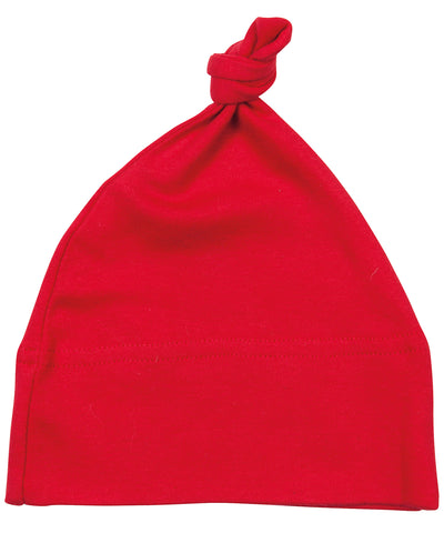 Baby one-knot hat | red