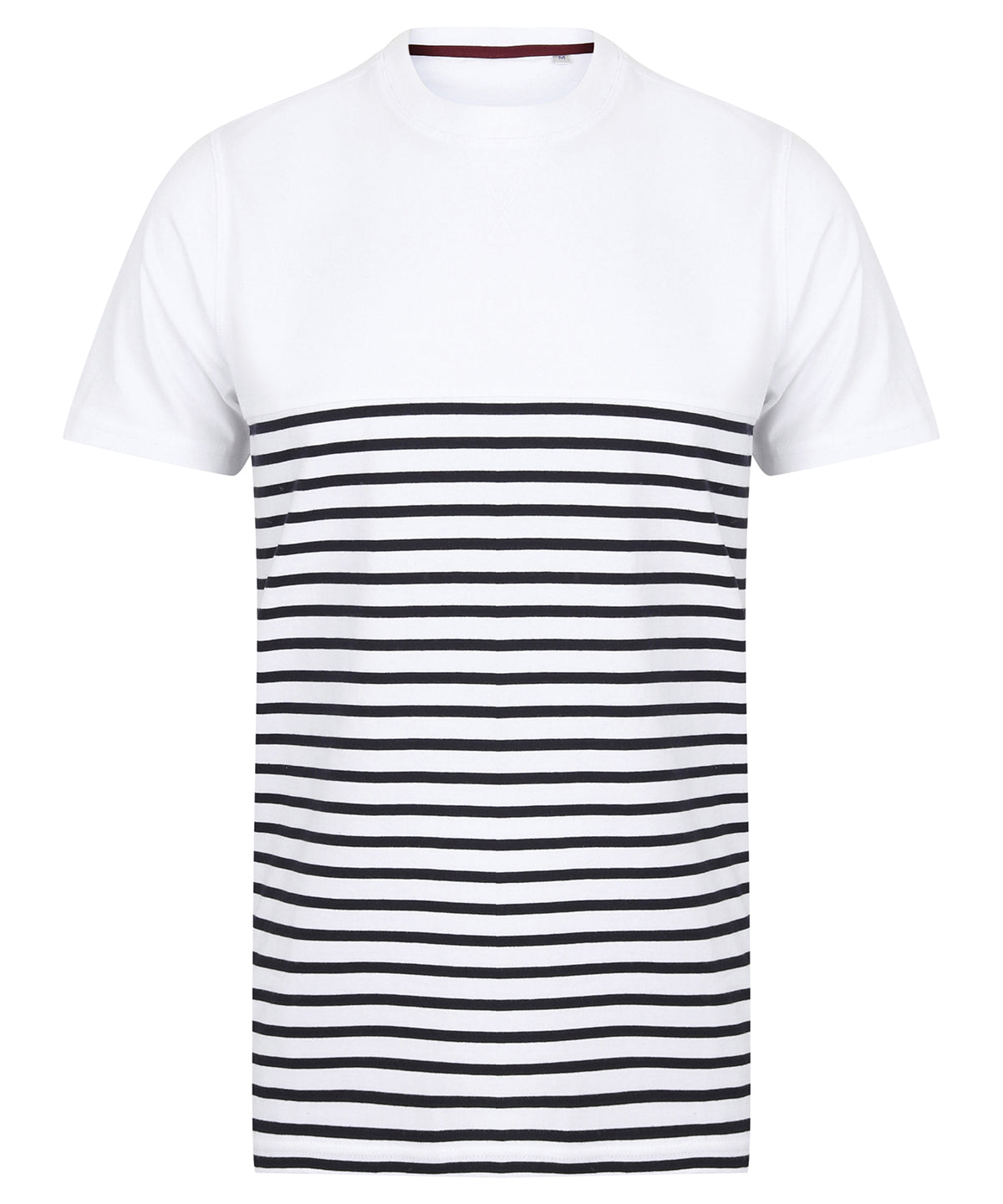 Short-sleeved Breton T | white/navy
