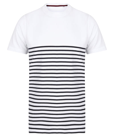 Short-sleeved Breton T | white/navy