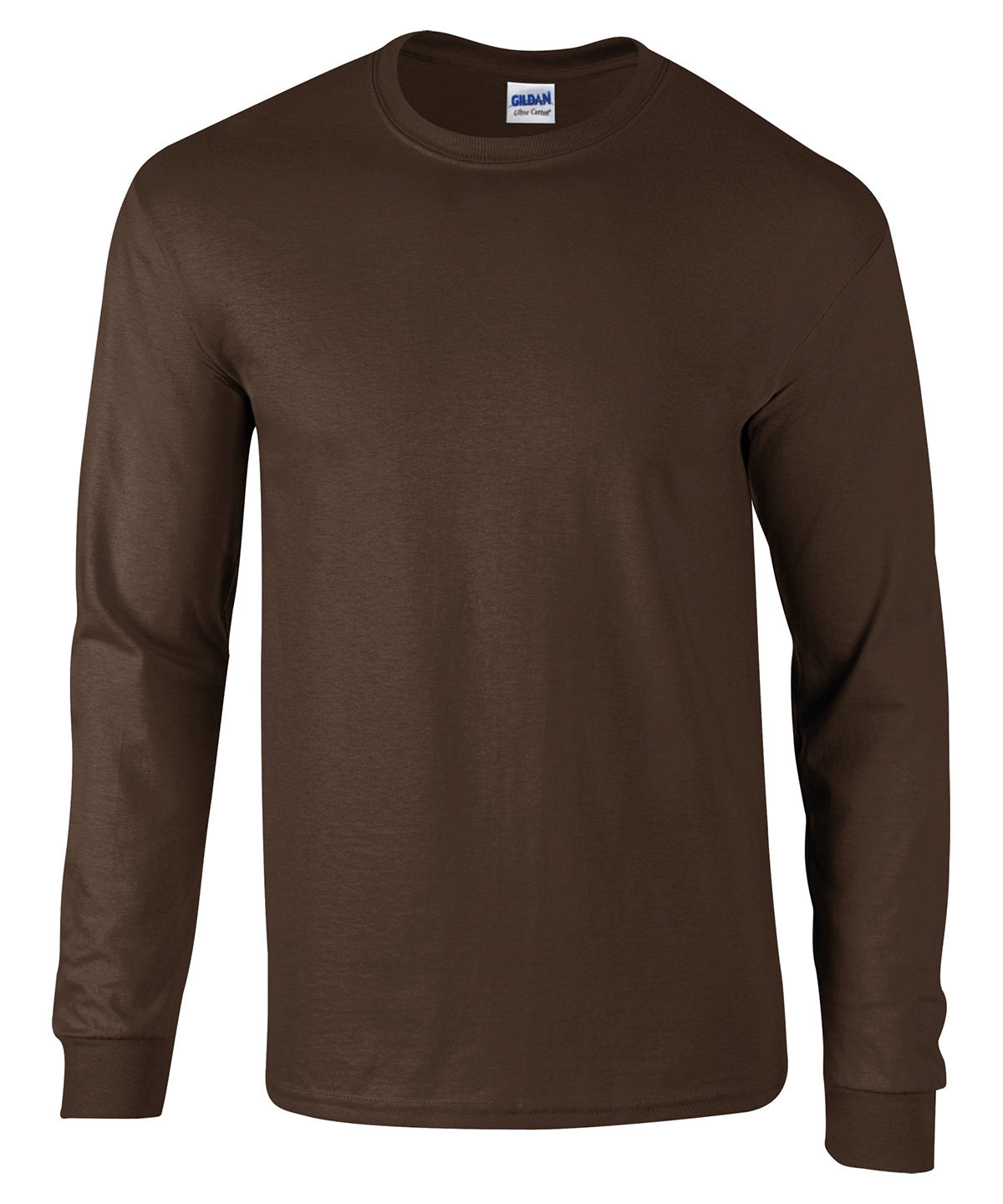 Ultra Cotton adult long sleeve t-shirt | Dark Chocolate