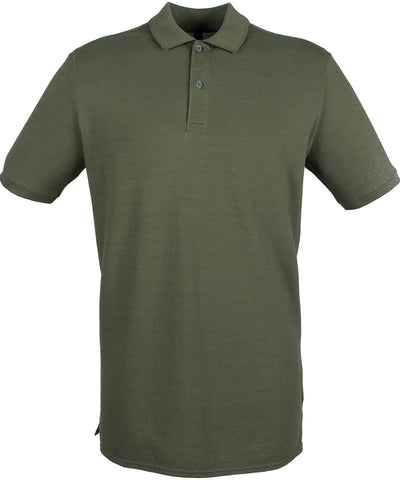 Micro-fine piqu polo shirt | olive