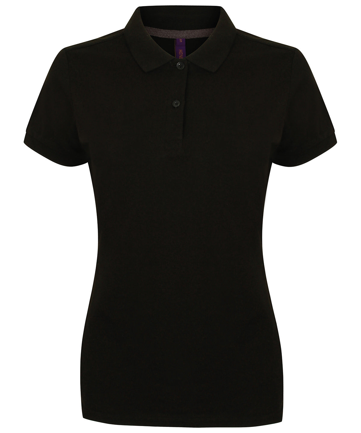 Womens micro-fine piqu polo shirt | black