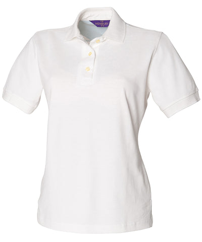 Womens classic cotton piqu polo shirt | white