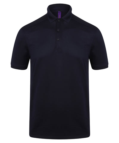 Stretch polo shirt with wicking finish (slim fit) | oxford navy