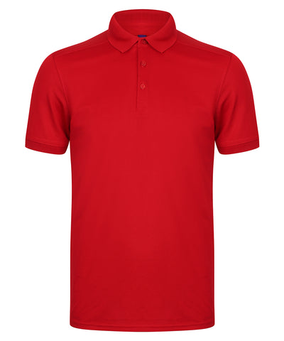 Stretch polo shirt with wicking finish (slim fit) | red