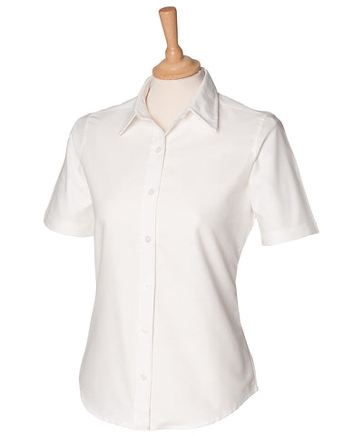Womens short sleeve classic Oxford shirt | white
