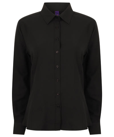 Womens wicking antibacterial long sleeve shirt | black
