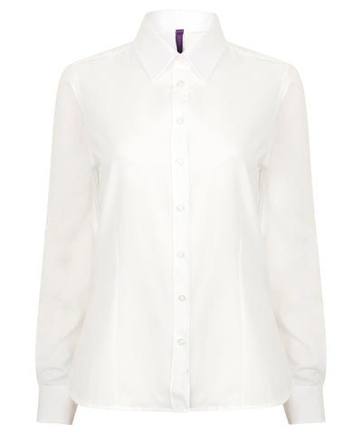 Womens wicking antibacterial long sleeve shirt | white