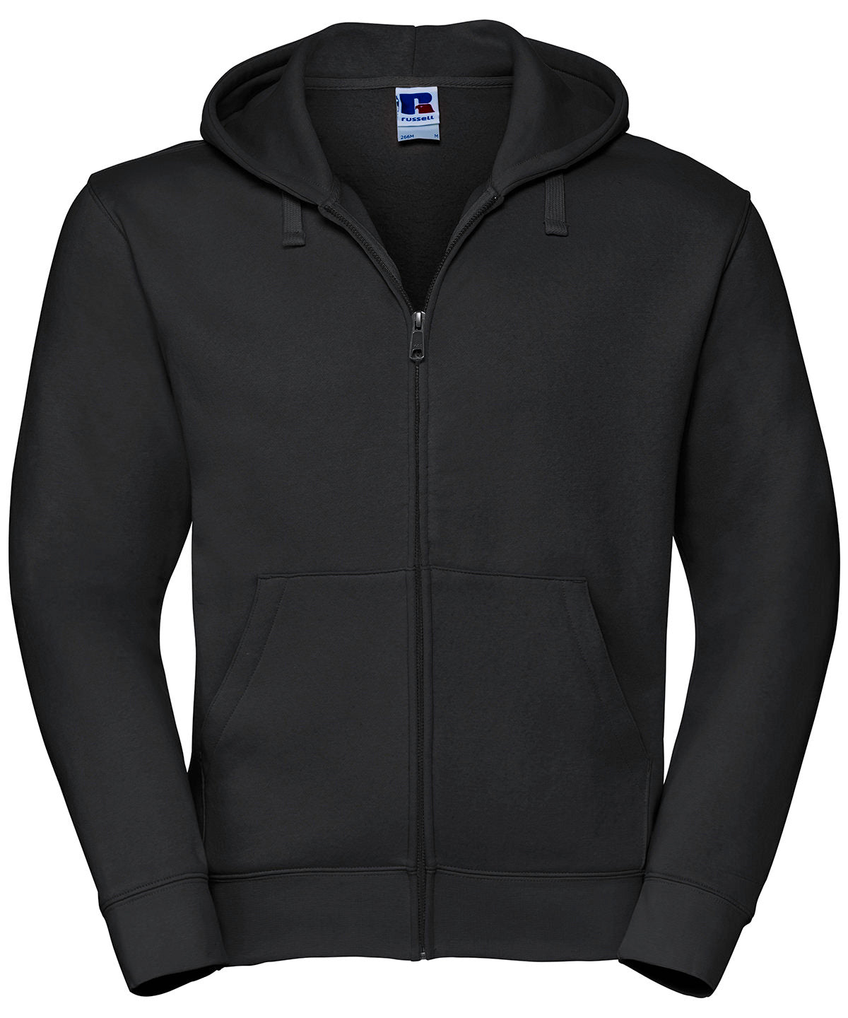 Authentic zipped hooded sweat | black
